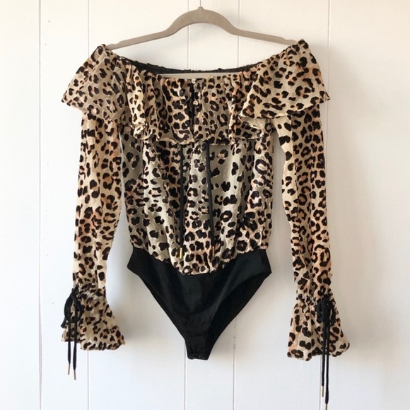 House Of Harlow Vada Leopard Bodysuit Revolve - Picture 4 of 7